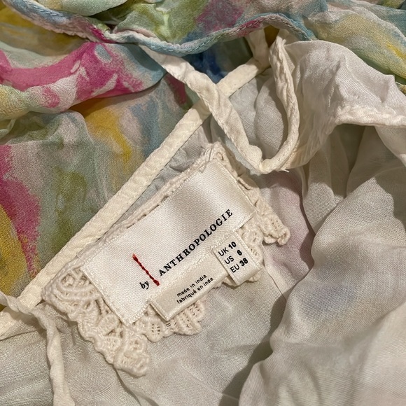 Anthropologie Water Color Print Sleeveless Maxi Dress - Size 6 - Picture 7 of 11